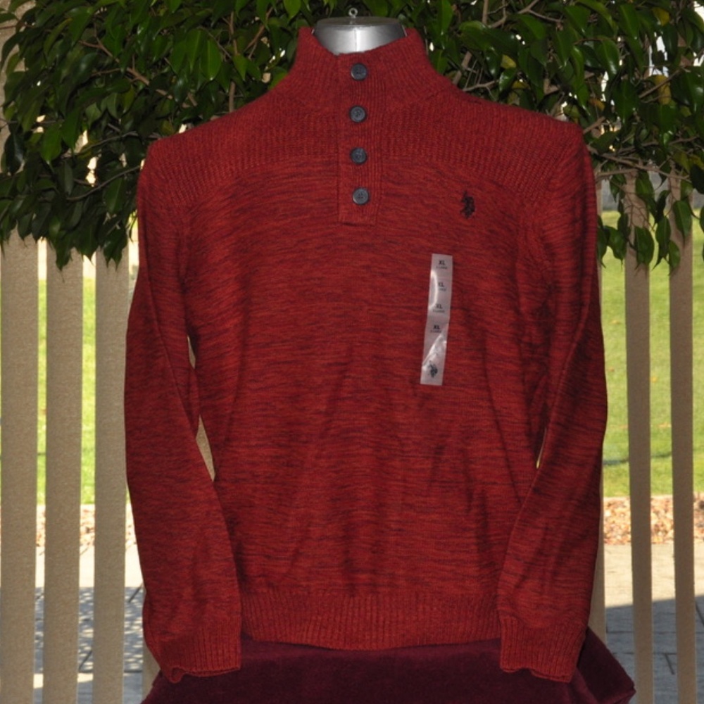 US POLO ASS. 1/4 button-down sweater NWT